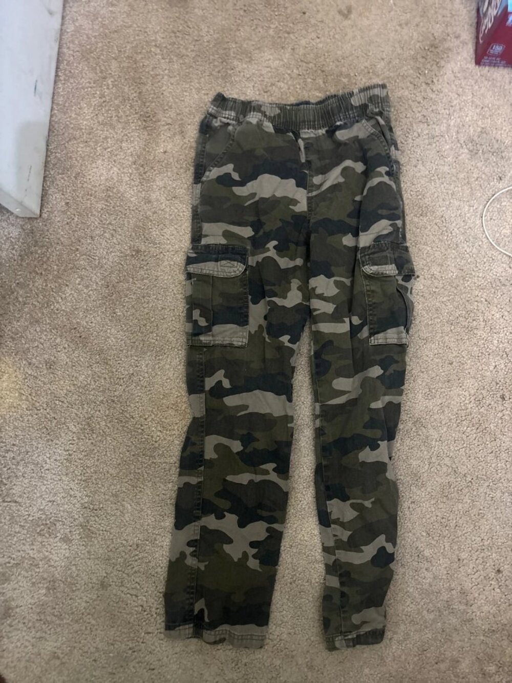 Vintage Green Camo Cargo Pants